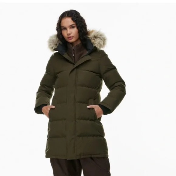 TNA Powder Parka Mid Dark Olive - Picture 3 of 9